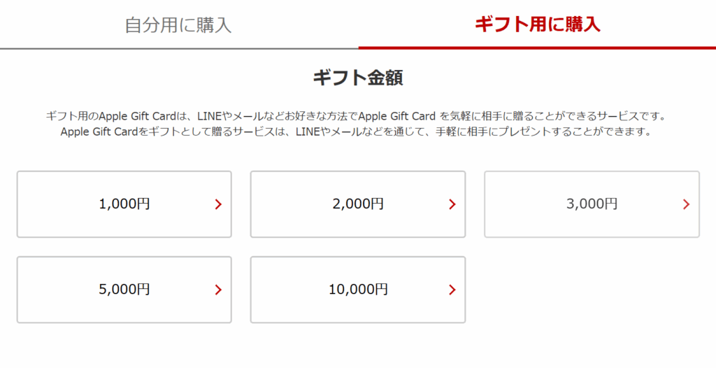 Appleギフトカード