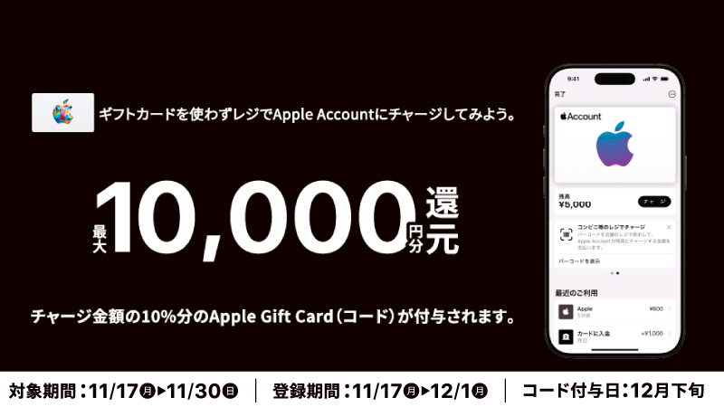 Apple Account チャージキャンペーン